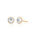 Diamond White Topaz Stud Earrings - YG